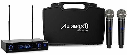 Audibax Audibax Sidney 1250 B profesjonalny podwójny mikrofon UHF częstotliwość B + walizka 10142673