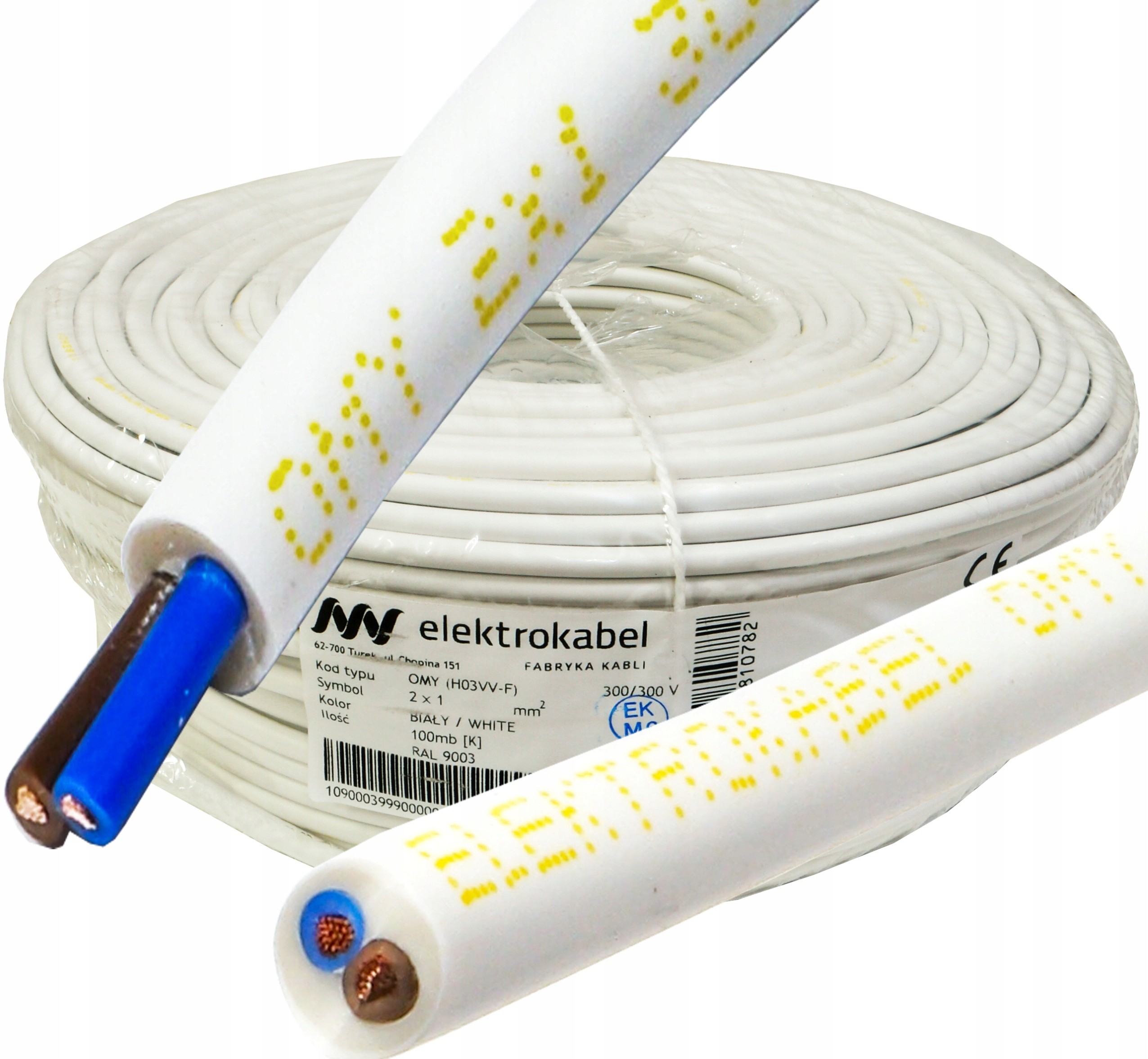 Conotech Omy 2x1mm 300/300V Linka CU-100m okrągły