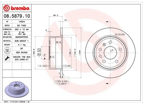 BREMBO 08.5879.10