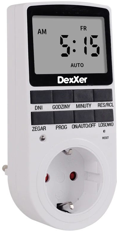TIMER DexXer PROGRAMATOR CZASOWY WŁĄCZNIK WYŁĄCZNIK LCD - DexXer