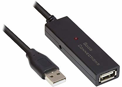 Good Connections AKTIVES przedłużacz USB 2.0, wtyczka A do gniazda A, CU, czarny, 15 m, (GC-M0133) GC-M0133