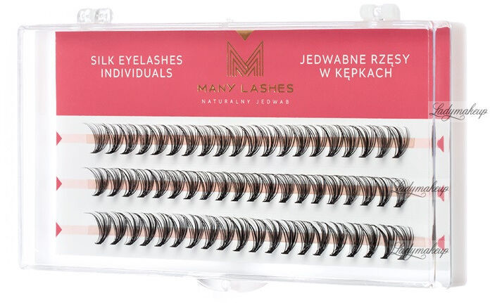 Many Beauty Many Beauty - Many Lashes - Silk Eyelashes Individuals - Jedwabne rzęsy w kępkach - 20D - CC-14mm
