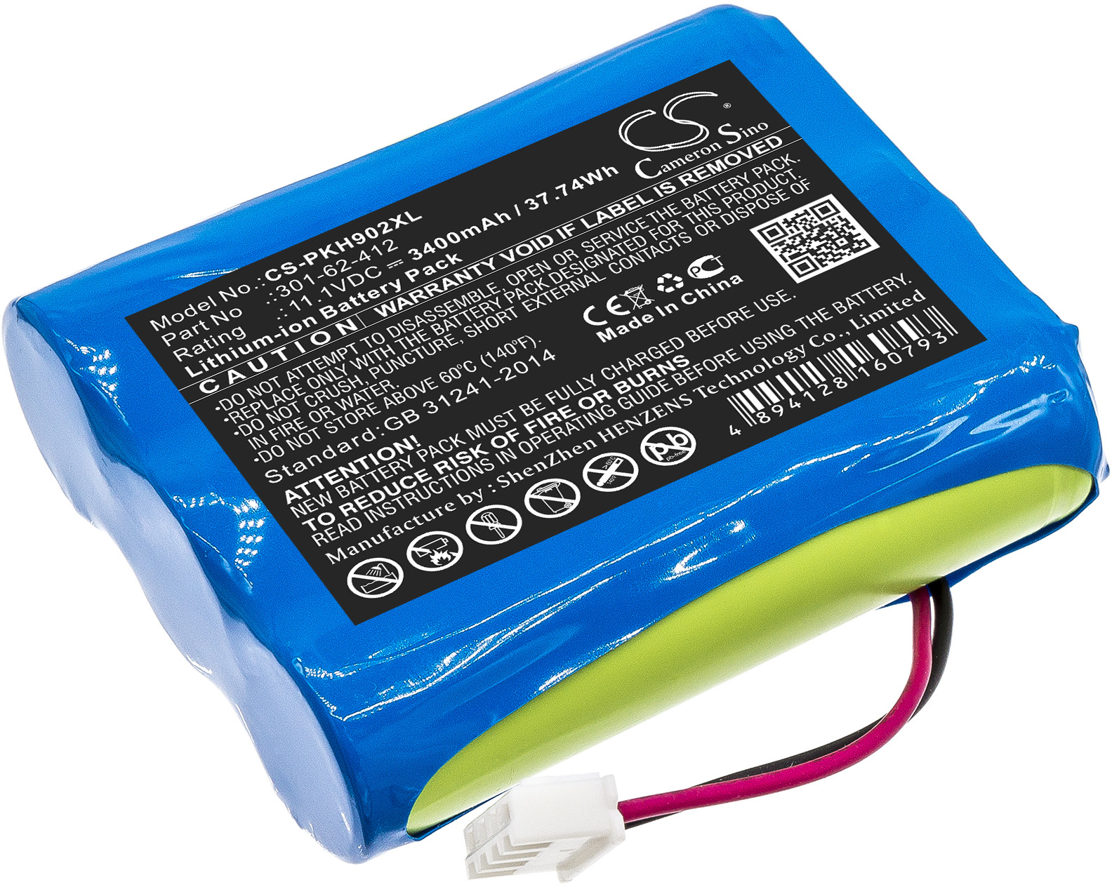 Zdjęcia - Ładowarka do akumulatorów CameronSino Peaktech P 9020 / 301-62-412 3400mAh 37.74Wh Li-Ion 11.1V  (Cameron Sino)