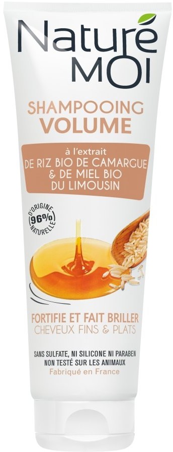 Moi Nature Nature szampon do włosów cienkich i pozbawionych objętości z Miodem i Proteinami Ryżowymi, 250 ml