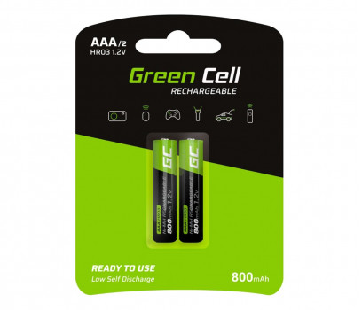 Opinie o Akumulator Green Cell 2x AAA HR03 800mAh GR08