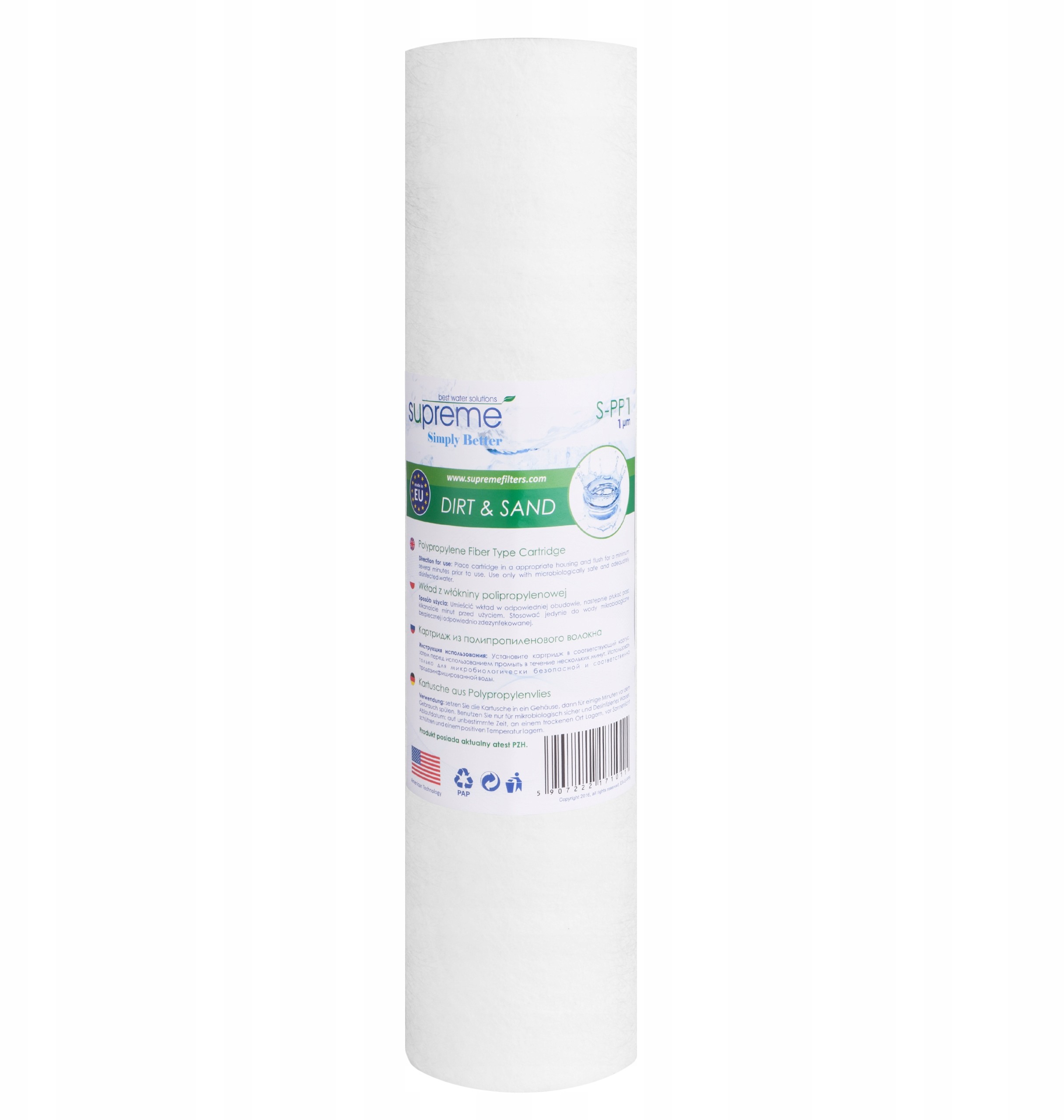 S-PP1 Wkład Polipropylenowy Supreme Filters 1 MIC