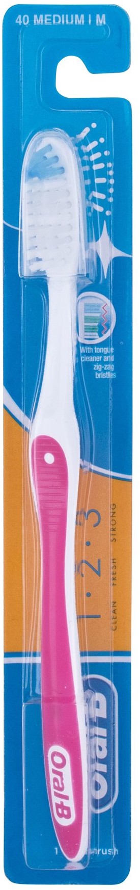 Oral-B Oral-B 1-2-3 Medium szczoteczka do zębów 1 szt unisex