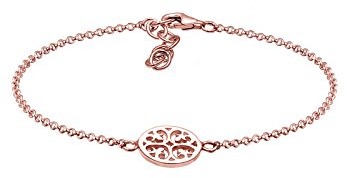 Elli 0206112216_17 bransoletka damska ze srebra 925, Sterling, pozłacana rosé, 17 cm, pozłacane 0206112216_17