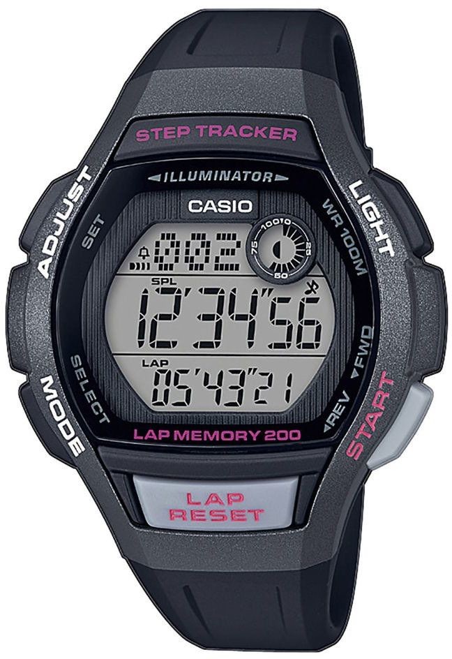 Casio Sportowy LWS-2000H-1AVEF Step Tracker - czarny szary