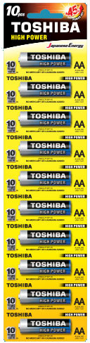 Toshiba Baterie alkaliczne LR6GCP BP1x10 Alkaliczny manganowy x 10