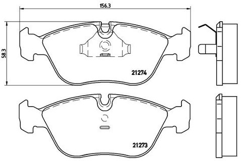 BREMBO Zestaw klocków hamulcowych, hamulce tarczowe P 86 013