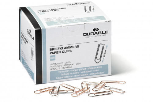 DURABLE Spinacze średnie 32mm miedziowane 1000 szt. 1209-24