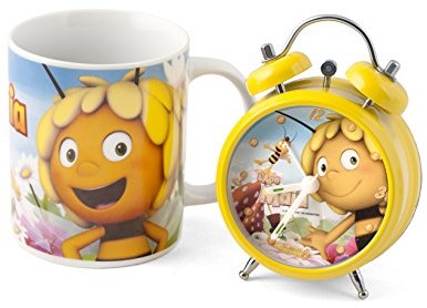 Biene Maja Disney Ape Maia budzik z filiżanka, porcelana/tworzywo sztuczne, vielf wielobarwny, 2 sztuki 9834500