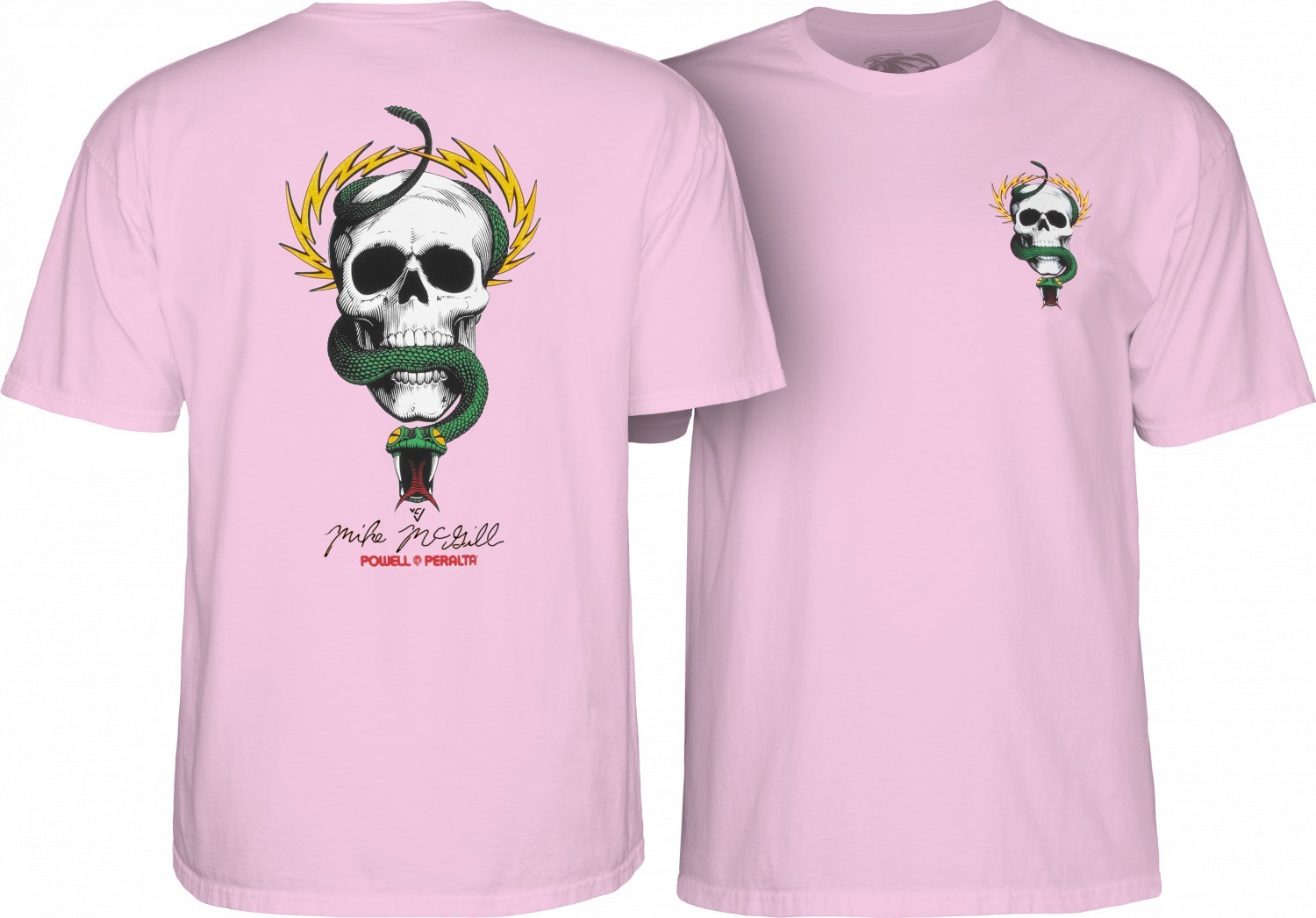 POWELL PERALTA t-shirt POWELL PERALTA MIKE MCGILL SKULL AND SNAKE PINK