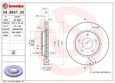 BREMBO 09.B647.21 09.B647.21