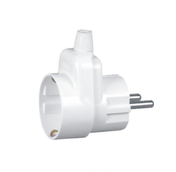 Orno POLSKA Wtyczka Uni-Schuko z gniazdem,2P+Z,Schuko WT-16U/G-S