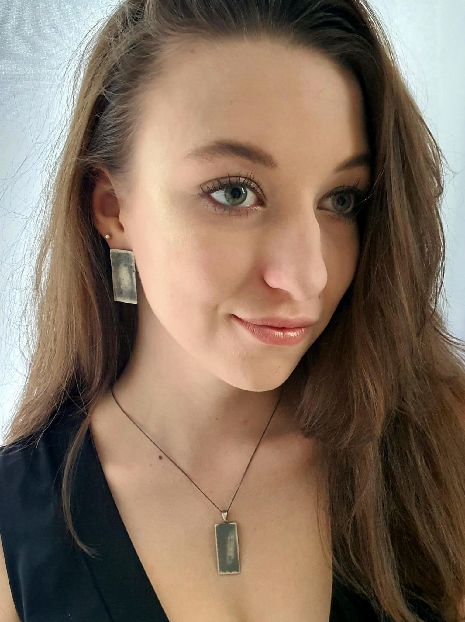 Venus Galeria Skalne prostokąty na sztyftach - kolczyki srebrne