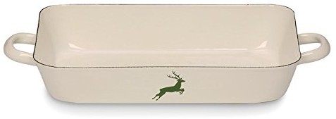 Riess Brytfanna emaliowana Country z zielonym jelonkiem 33/20 cm 0046-072