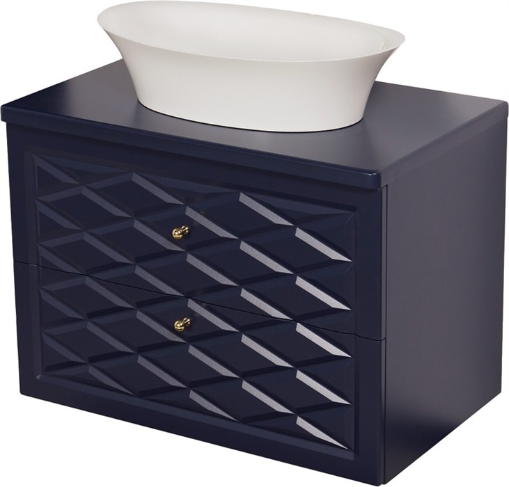 Gante Szafka z umywalką granatowy mat 80 cm seria Cobra G CBR-GN-U80/48/2 + FINI 60