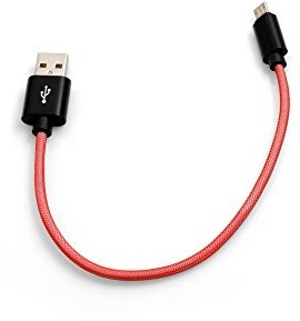 System-S System-S kabel Micro USB do USB A 2.0 pleciony nylonowy osłona czerwona 25 cm 56529205