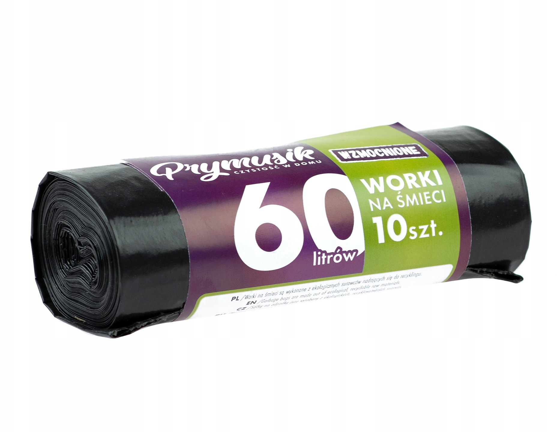 Worki Na Śmieci 60L 10 Szt. W Rolce Wzmocnione