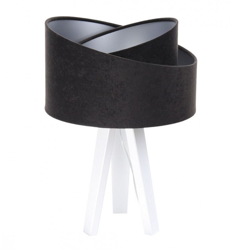 ImoLight Lampka stołowa mini-trójnóg biały Awena Czarno-srebrna 060s-008w