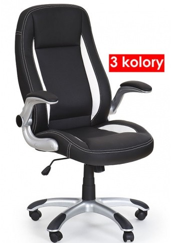 Fotel Obrotowy Czarny Tapicerowany Do Komputera G0-R64