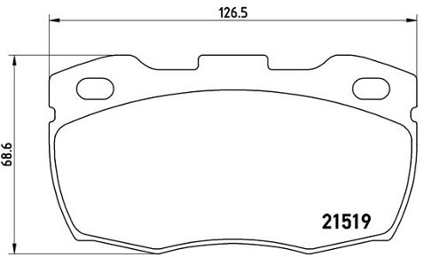 BREMBO Zestaw klocków hamulcowych, hamulce tarczowe P 44 015