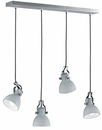 Trio Leuchten Ginelli lampa wisząca, metal, nikiel matowy/biały (301500407)