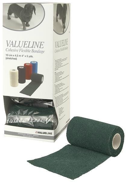Kruuse VET-Flex opaska samoprzylepna 10 cm x 4,5m opakowanie 10 szt zielone 160736