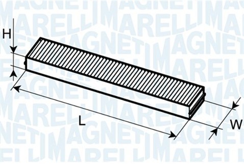 Magneti Marelli Filtr, wentylacja przestrzeni pasażerskiej 350203061070