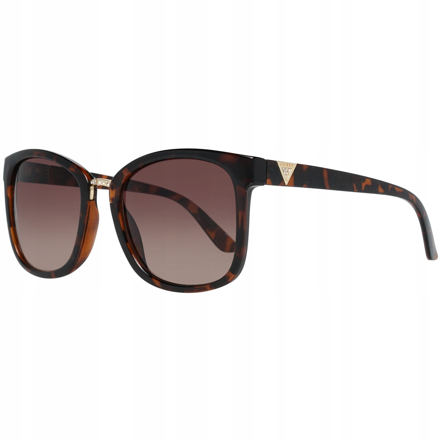 Guess okulary damskie GF0327 brąz złote diamenty
