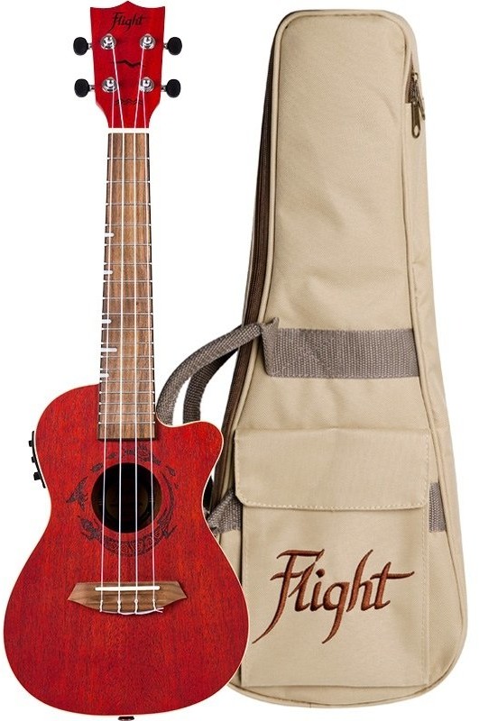 Flight FLIGHT DUC380 CEQ CORAL - UKULELE KONCERTOWE
