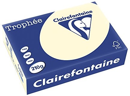 Unbekannt Clairalfa 2204C papier uniwersalny, DIN A4, 210 g/m, kość słoniowa 2204C