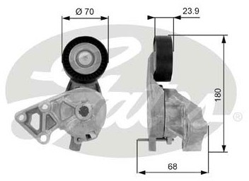 GATES Rolka napinacza, pasek klinowy wielorowkowy T38307