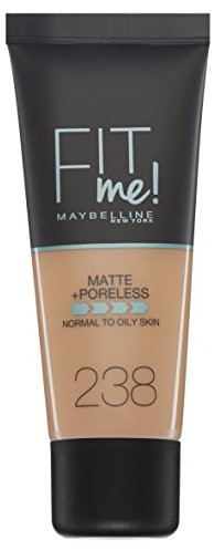 Maybelline New York Make-Up Fit Me, matowa & poreless 238 Rich Tan, 1er Pack (1 X 30 ML) 3600531395544
