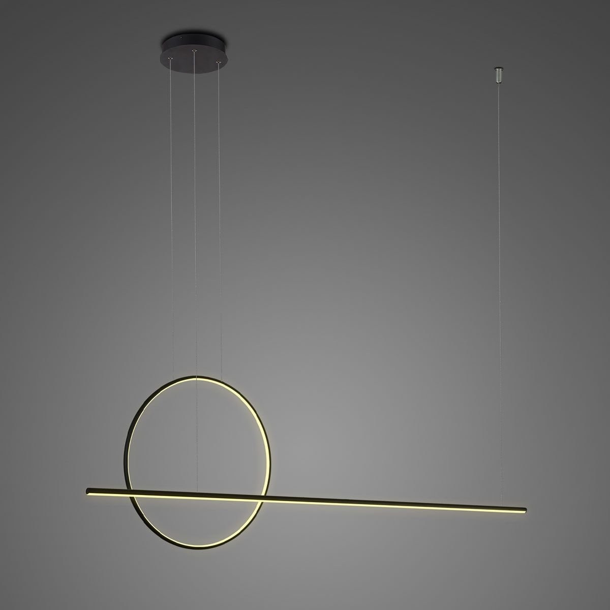 Altavola Design Lampa wisząca Nowoczesna lampa sufitowa ledowa czarna Altavola Linea No.2 okręgi LED LA087/PX100_40_3k_black LA087/PX100_40_3k_black