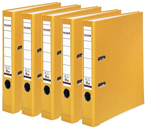 Falken segregator z polipropylenu, DIN A4, kolorowe, żółty 15047940