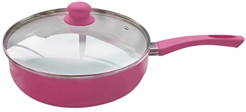 MSV 110442 patelnia do sauté, ceramika, 28 cm, malinowy/biały 583/110442
