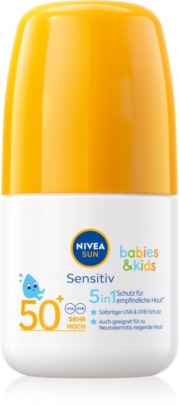 Nivea Sun Sensitiv mleczko do opalania dla dzieci roll-on SPF 50+ 50 ml