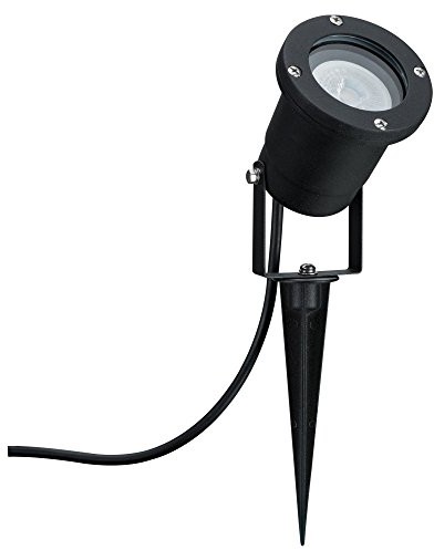 Paulmann LED świecą Paulmann 98896 Special Line Garden Spotlight IP44 GU10 3,5 W 230 V aluminium 988.96 kołek doziemny oświetlenie zewnętrzne, oświetlenie ogrodowe Garten świateł,,,,, 3.5 W, czarna, 3 988.96