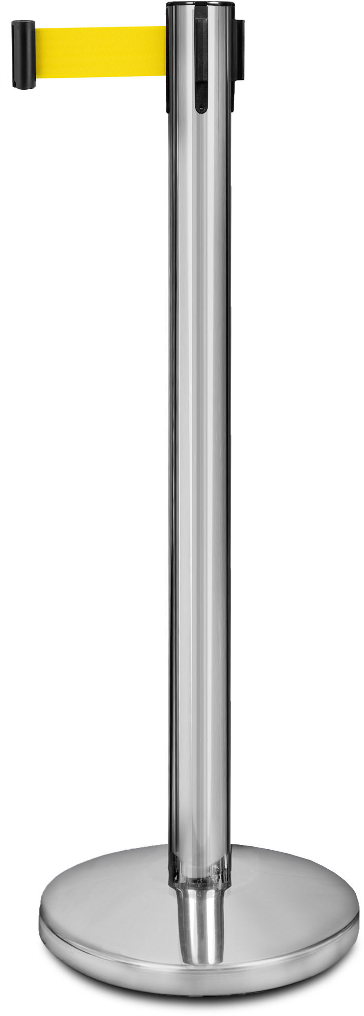 Słupek odgradzający z taśmą żółtą 2,2m