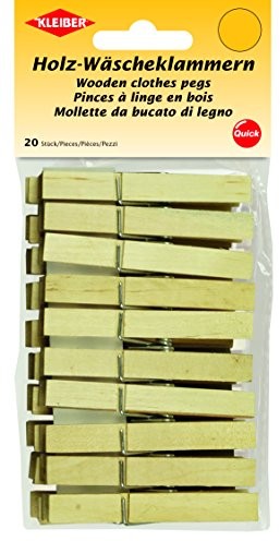 Kleiber 52409 drewno-spinaczami do bielizny Drewniane, naturalny, 7, 5 X 1, 5 cm