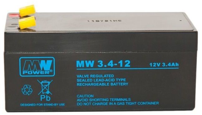 Akumulator żelowy 12V 3,4Ah MW3,4-12