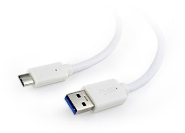 Gembird Kabel USB USB A > USB C M/M biały 1m CCP-USB3-AMCM-1M-W CCP-USB3-AMCM-1M-W