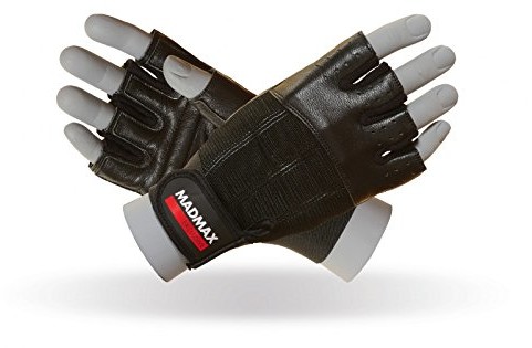 MADMAX madmax Classic rękawice siłownia fitness podnoszenie ciężarów rękawice męskie rękawiczki Bodybuilding Workout Sports Training..., m MFG-248-BLK-M