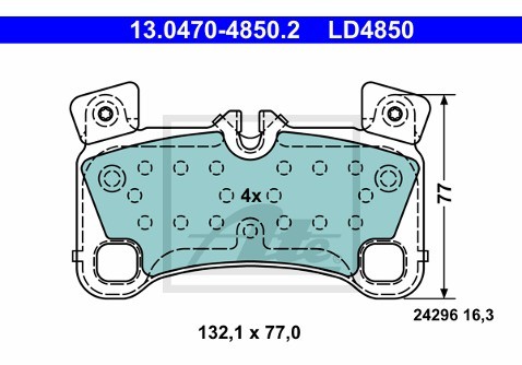 ATE Klocki hamulcowe - komplet 13.0470-4850.2