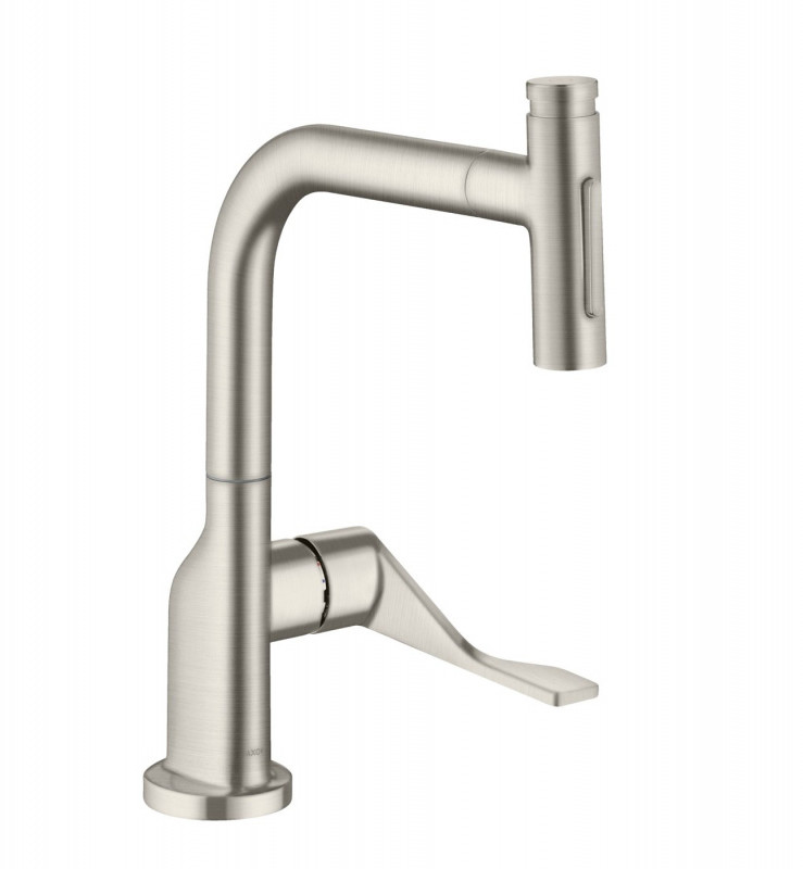Hansgrohe Citterio Bateria kuchenna z wyciąganą wylewką stal szlachetna 39862800
