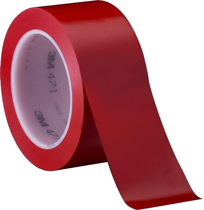 3M 471 taśma klejąca PVC, 100 mm x 33 m, czerwona