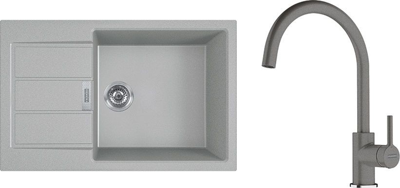 Franke Zestaw S2D 611-78 Slim XL + Lina XL Szary S2D 611-78 XL + Lina XL Kamienny szary